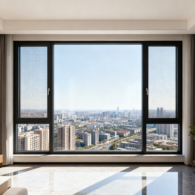 108 SERIES THERMAL BREAK CASEMENT WINDOW WITH MESH Residential scene