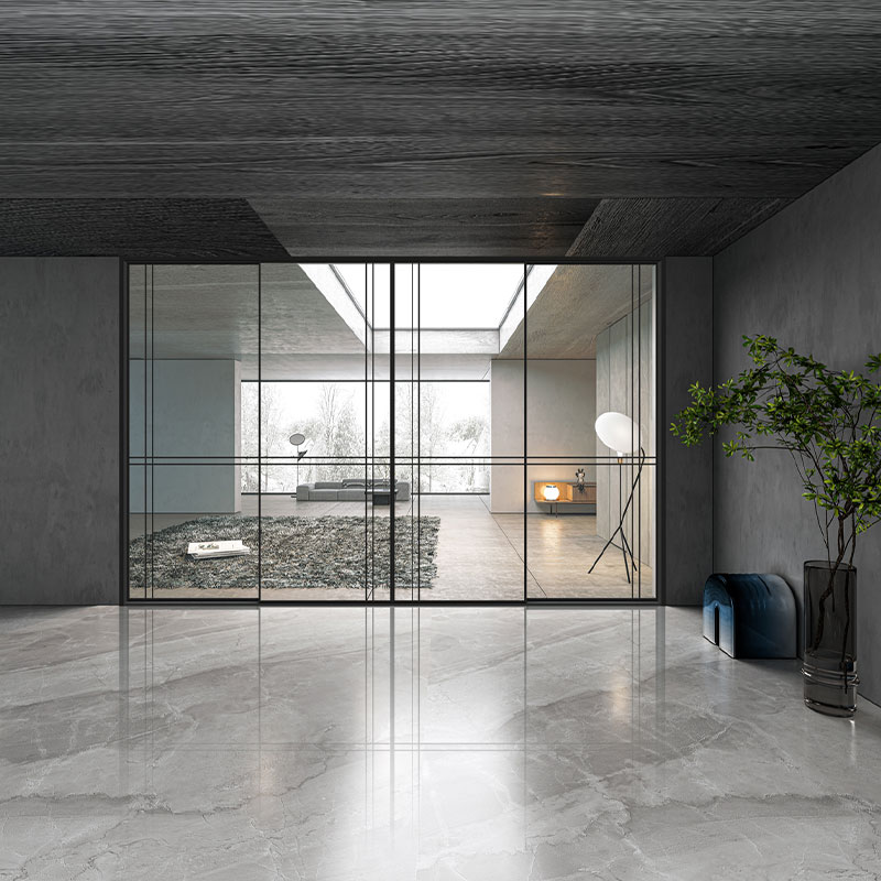 35 SERIES MINIMALIST SILENT SLIDING GLASS DOORS Living Room scene