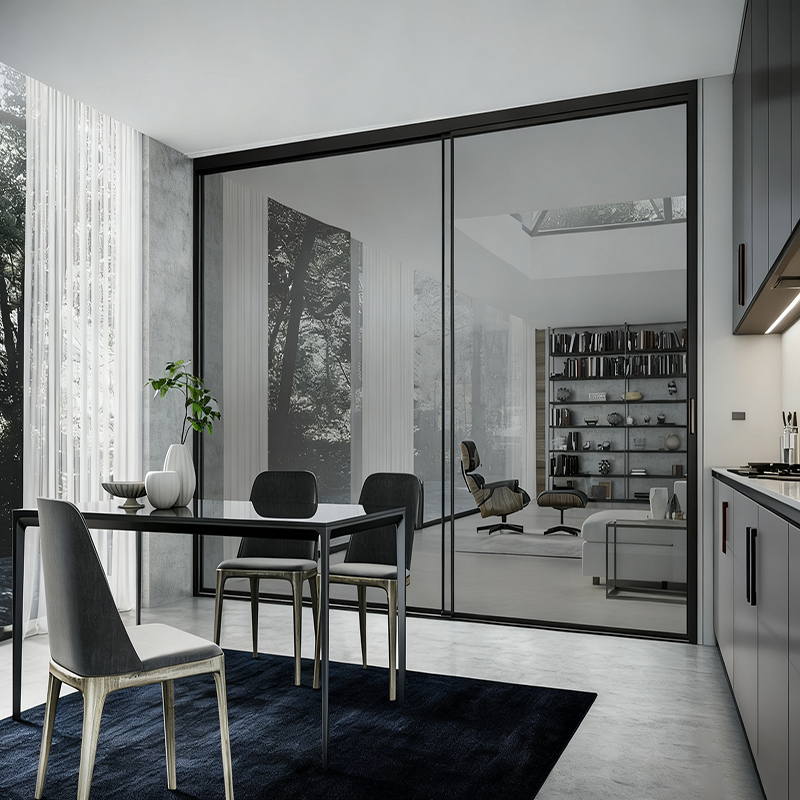 4516 SERIES MINIMALIST DESIGN ALUMINUM SLIDING DOOR Kitchen SCENE