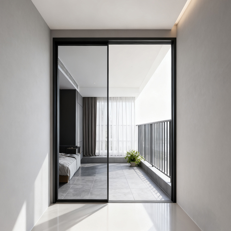 4516 SERIES MINIMALIST DESIGN ALUMINUM SLIDING DOOR BALCONY SCENE