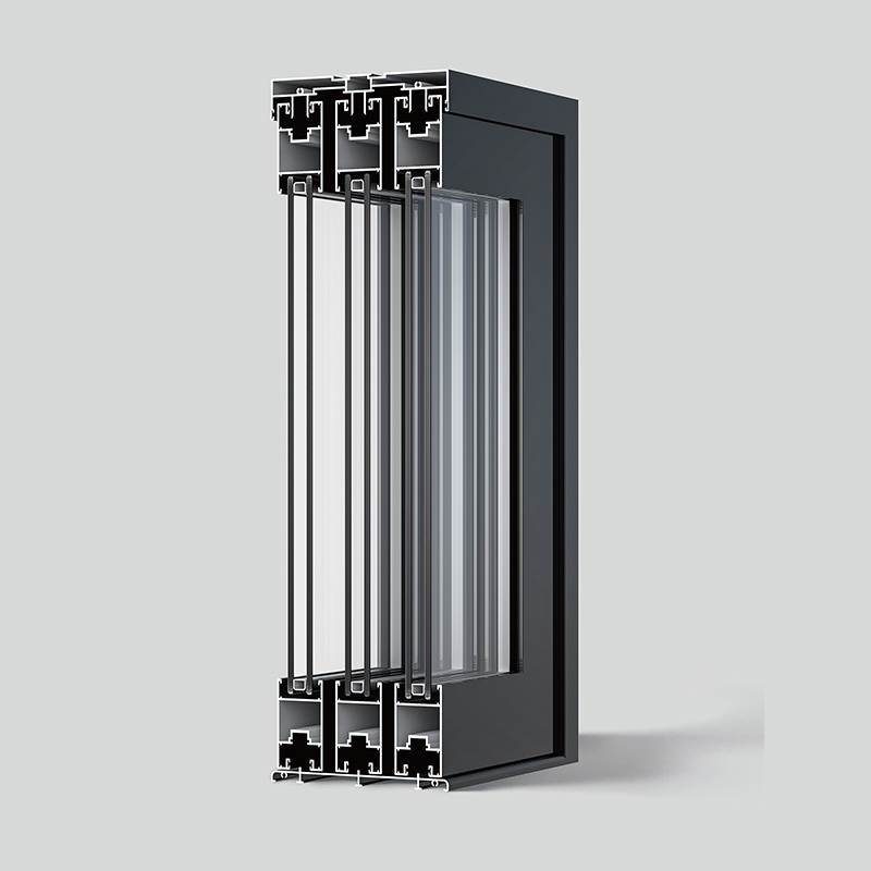 50 Series Heavy Duty Sliding Door Aluminum Profile Detail Diagram