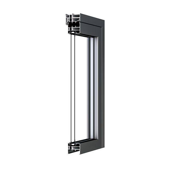68-80 Series Thermal Break Aluminum Bi-Folding Door Profile Detail Diagram