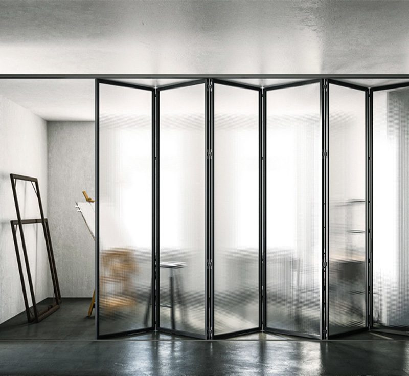 Aluminum PD Minimalist Mute Ultra-Slim Folding Door