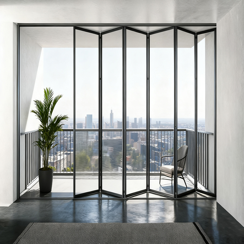Aluminum PD Ultra-Narrow Folding Door Balcony Scene