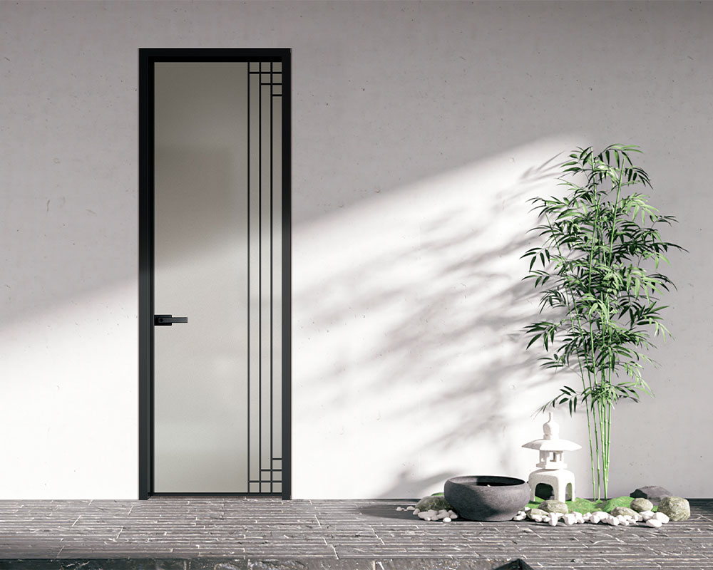THE 4516 SLIM DESIGN MINIMALIST Aluminum SWING GLASS DOORS