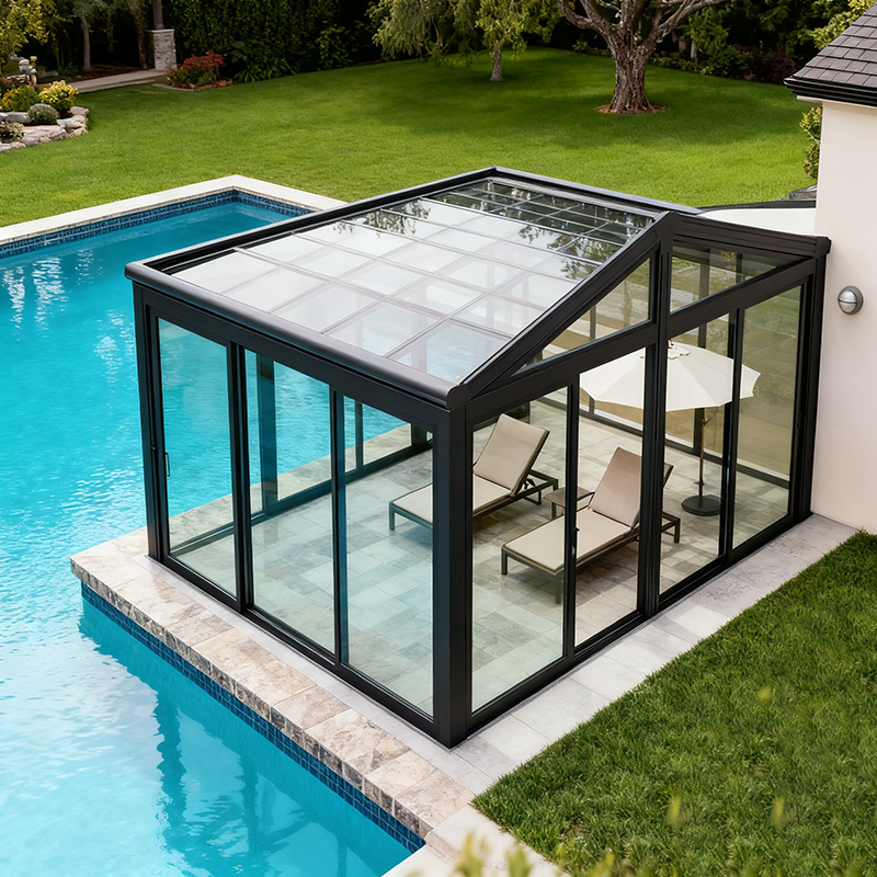 Customizable Aluminum Glass Sunroom Villa scene..