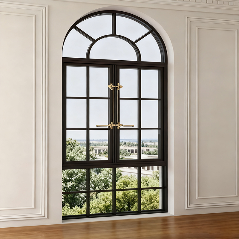 Aluminum Thermal Break French Soundproof Casement Window