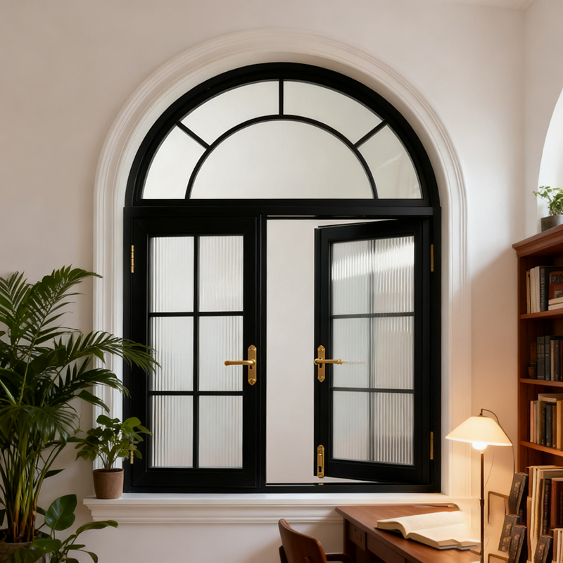 Aluminum Thermal Break French Soundproof Casement Window Study scene