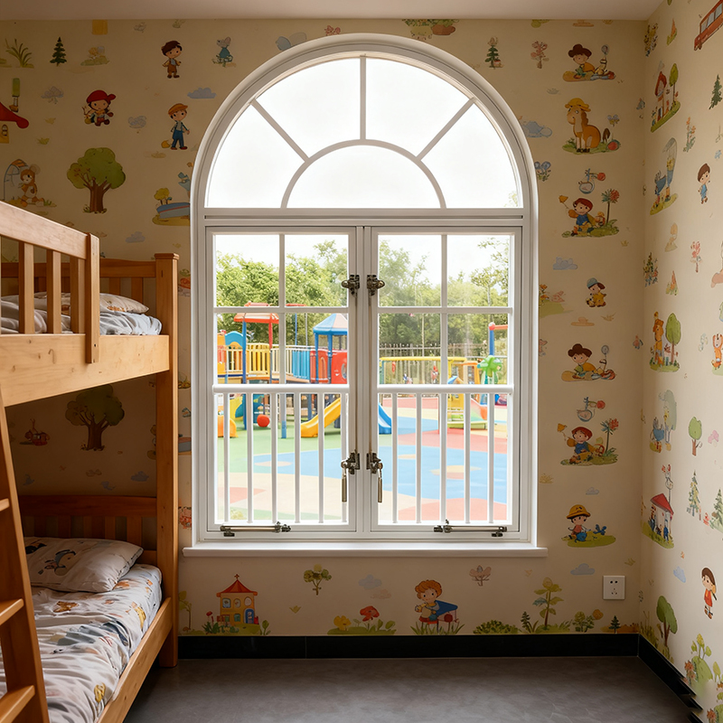 Aluminum Thermal Break French Soundproof Casement Window Bedroom scene