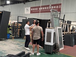 Customers tour PAVIDA Windows & Doors to witness their exquisite craftsmanship and exceptional quality.