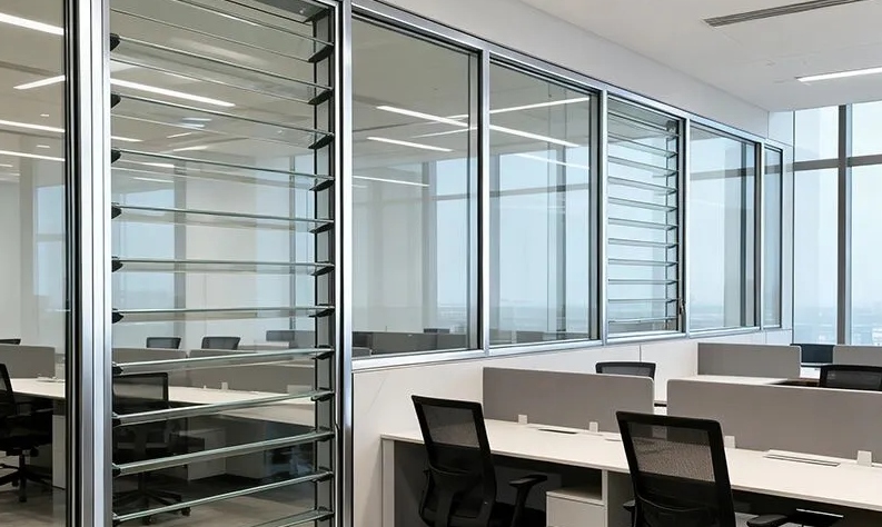 Aluminum Glass Louvre Windows for Office