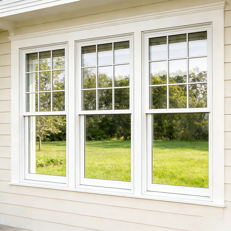 สไตล์อเมริกันคู่กระจกเดี่ยวแขวนหน้าต่างที่อยู่อาศัยฉาก