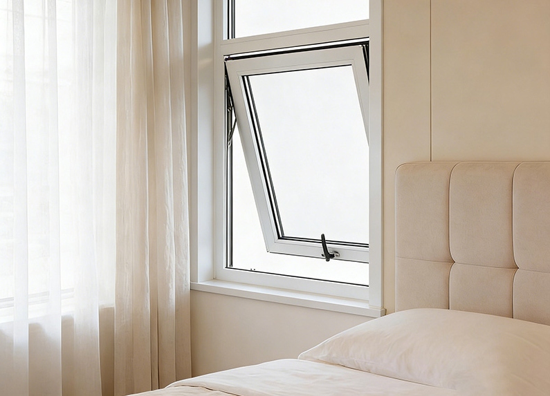 Ventanas de toldo de aluminio de diseño de doble acristalamiento