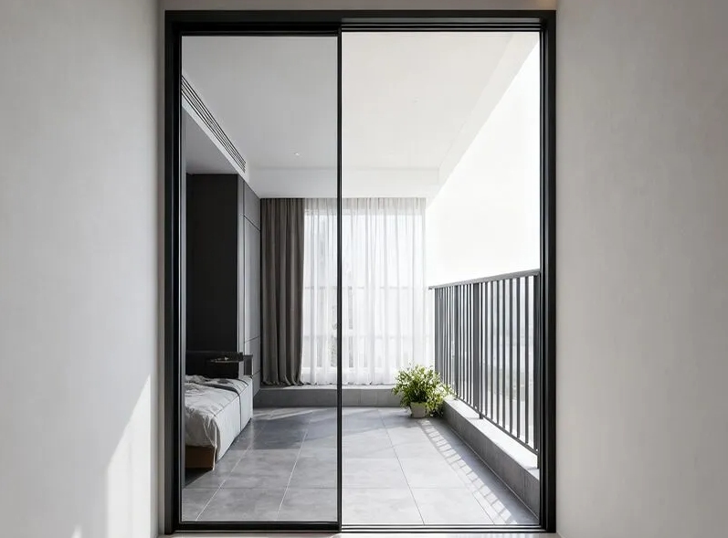 Porte coulissante minimaliste pour immeubles