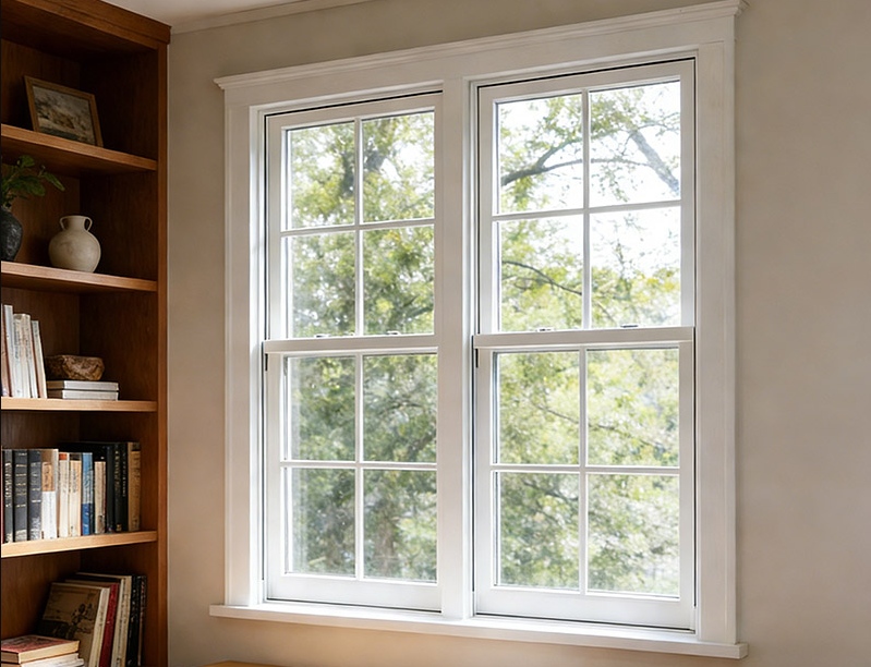 نوافذ معلقة مزدوجة من الألومنيوم على الطراز الأمريكي PAVIDA