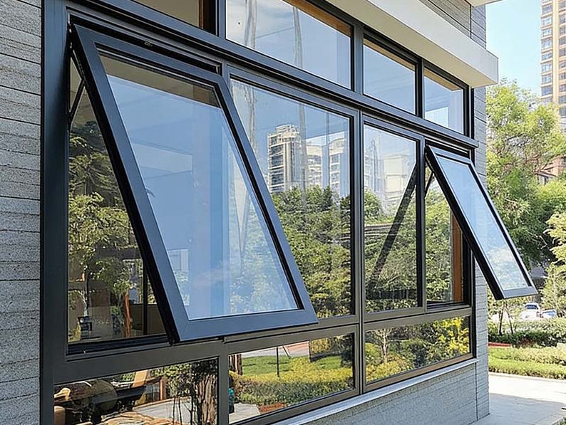 Fitting awning windows up high lets hot air rise out