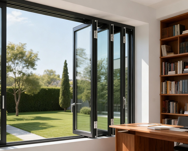 Turning Balcony into a Reading Nook with Folding Glass