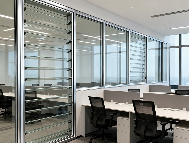 Aluminum Glass Louvre Windows reduce solar heat and improve energy efficiency