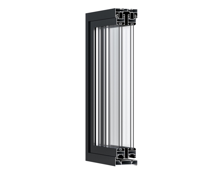 High-performance aluminum doors with thermal insulation and soundproofing