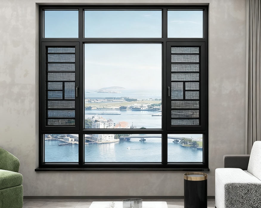 Soundproof thermal break casement windows for insulation and security