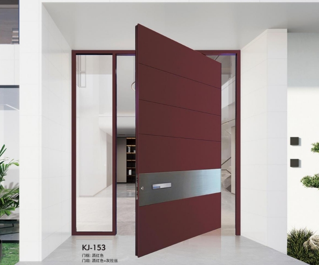 Custom aluminum pivot door with global engineering support